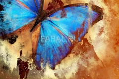 painted butterfly - illustration in grunge style
