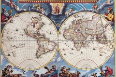 Antique Maps of the World
Double Hemisphere Map
Joan Blaeu
c 1662
