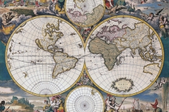 Antique Maps of the World
Double Hemisphere Polar Map
Frederick De Wit
c 1668