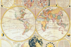 Antique Maps of the World
Double Hemisphere World Map
Samuel Dunn
c 1780