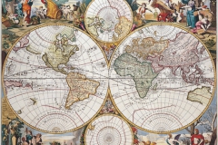 Antique Maps of the World
Double Hemisphere Polar Map
Gerard Valk
c 1686
